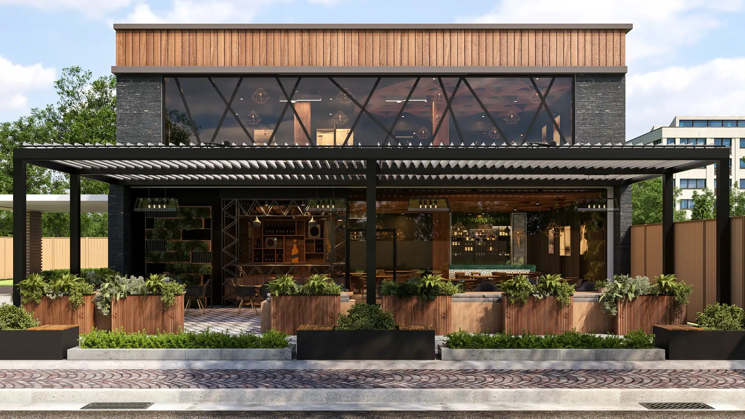 louvered roof at home